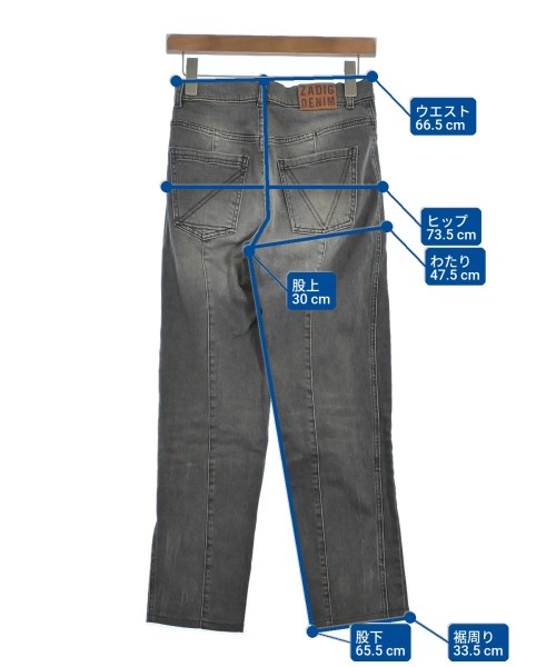 ZADIG & VOLTAIRE（ザディグエヴォルテール）デニムパンツ グレー サイズ:24(S位) レディース/2200668605021