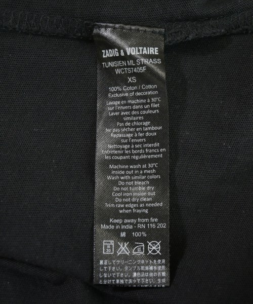 ZADIG & VOLTAIRE（ザディグエヴォルテール）Tシャツ・カットソー 黒 サイズ:XS レディース/2200735447059
