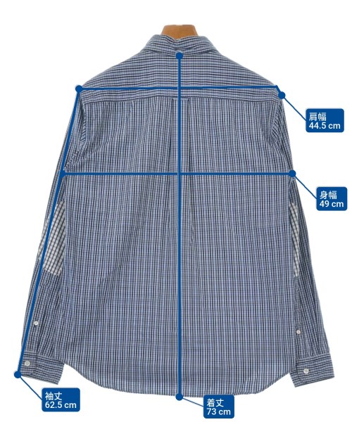 HEAD PORTER PLUS（ヘッドポータープラス）カジュアルシャツ 青 サイズ:L メンズ/2200620963398