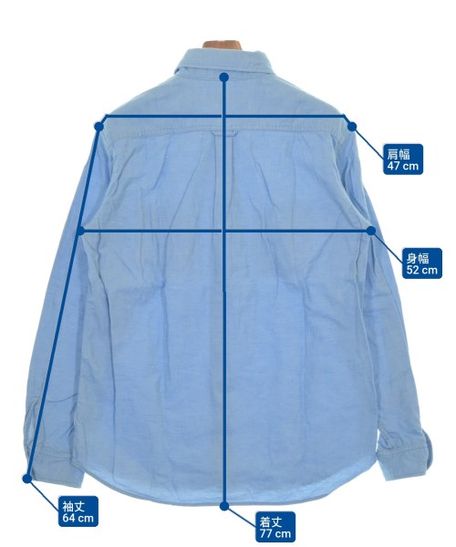 HEAD PORTER PLUS（ヘッドポータープラス）カジュアルシャツ 青 サイズ:XL メンズ/2200617488163