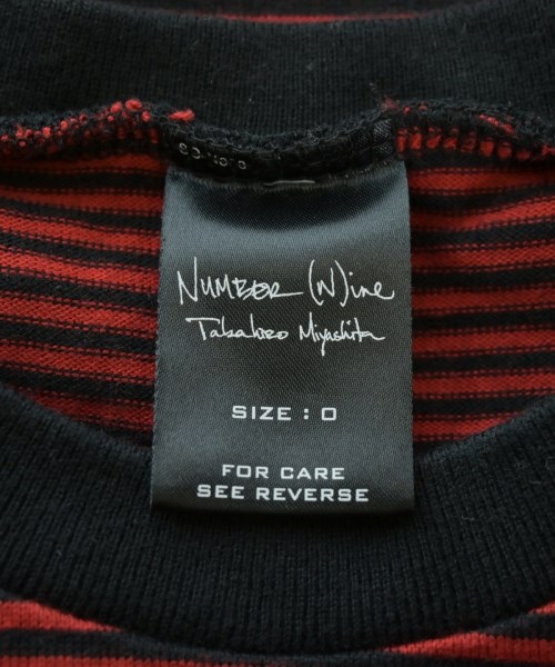 NUMBER NINE（ナンバーナイン）Tシャツ・カットソー 赤 サイズ:0(XXS位) レディース/2200623447031