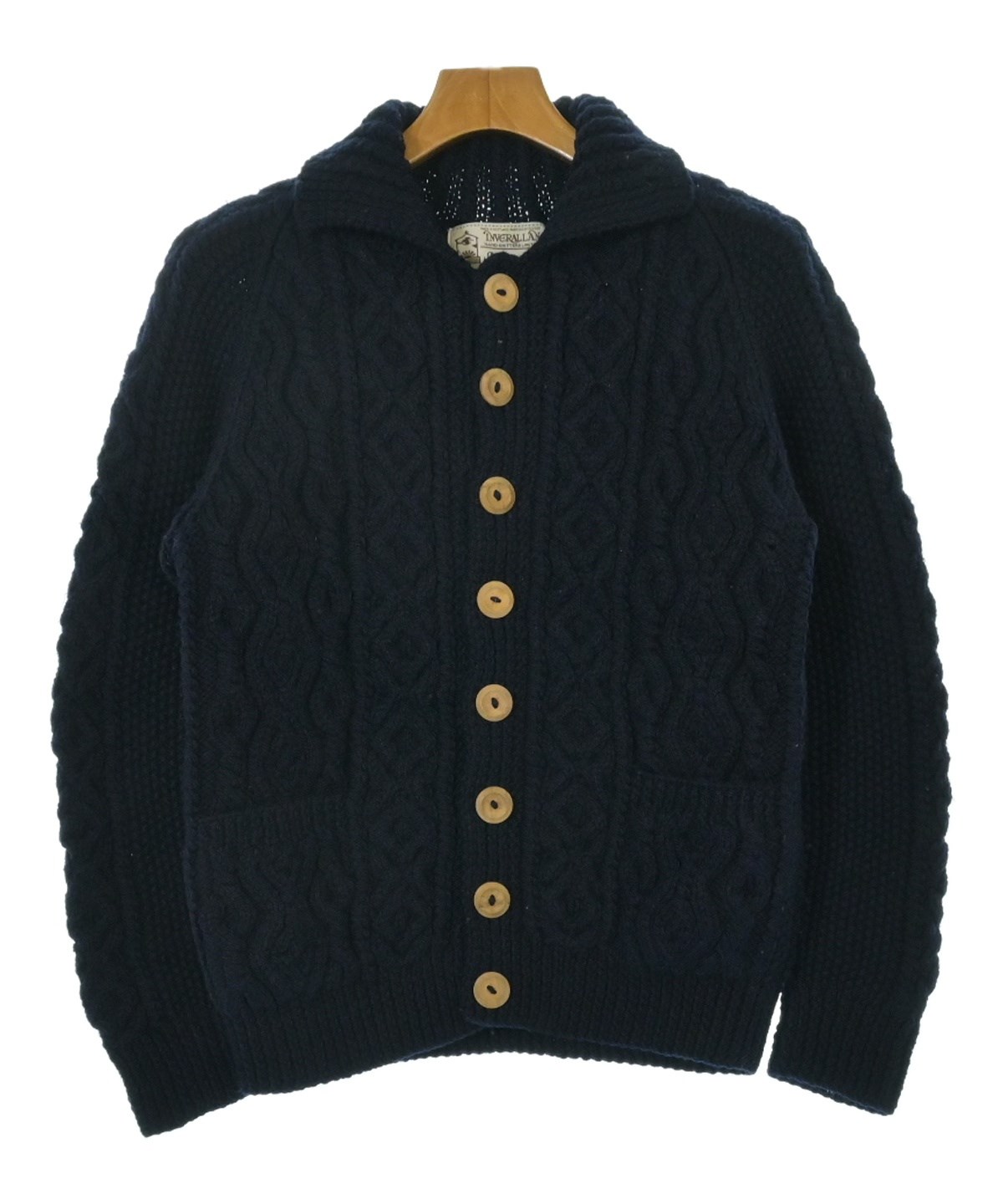 INVERALLAN（インバーアラン）カーディガン 紺 サイズ:-(M位) メンズ
