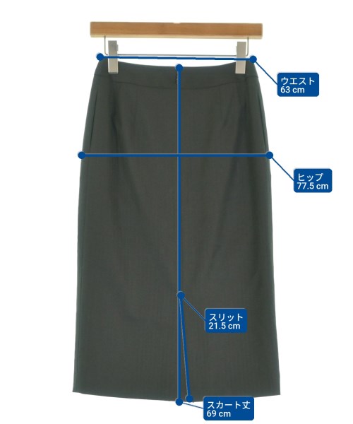 azabu tailor（アザブテイラー）ロング・マキシ丈スカート カーキ サイズ:-(M位) レディース/2200663441044