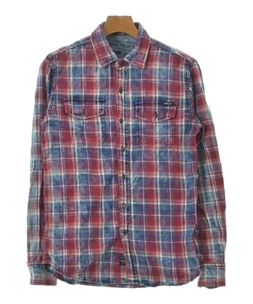 REPLAY(リプレイ)カジュアルシャツ 赤 サイズ:S/2200626345174