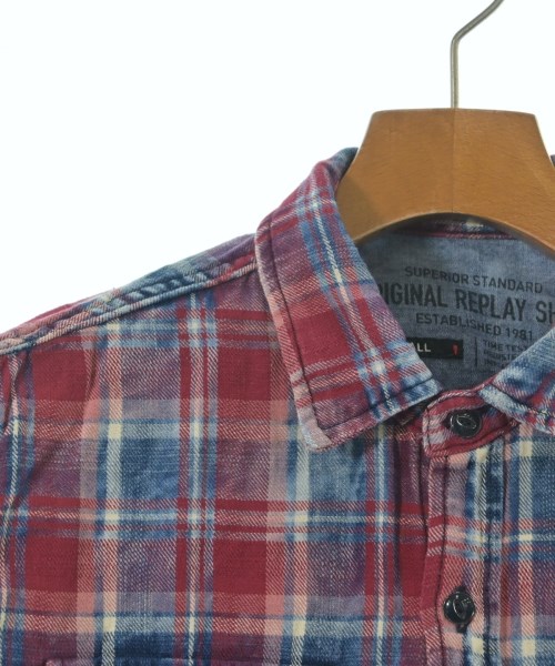 REPLAY（リプレイ）カジュアルシャツ 赤 サイズ:S メンズ/2200626345174