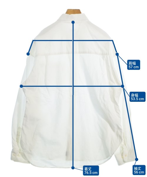 YANUK（ヤヌーク）カジュアルシャツ 白 サイズ:F メンズ/2200658661037