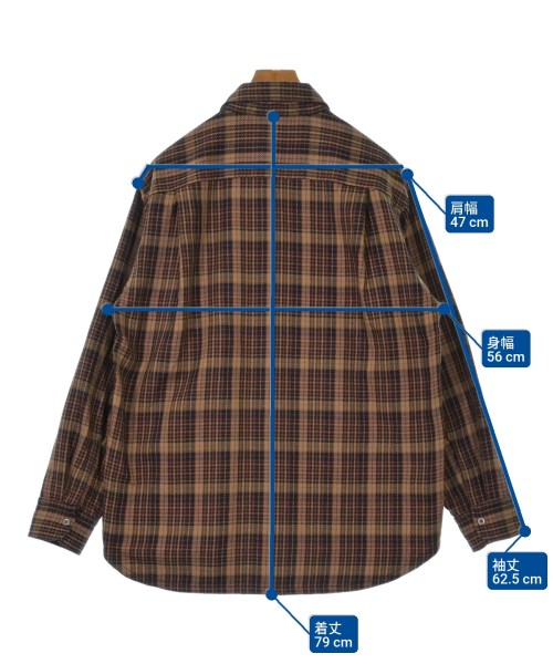 ESTNATION（エストネーション）カジュアルシャツ 茶 サイズ:-(L位) メンズ/2200635995025