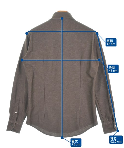 ESTNATION（エストネーション）カジュアルシャツ 茶 サイズ:M メンズ/2200615638171