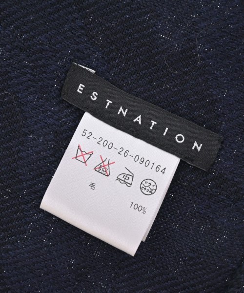 ESTNATION（エストネーション）ストール 紺 サイズ:- メンズ/2200576424011