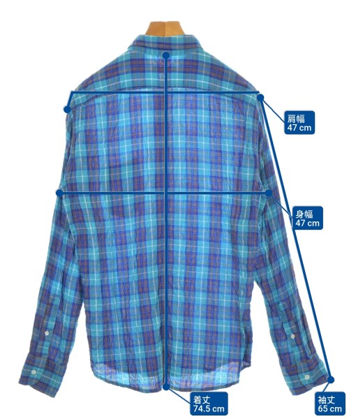 ESTNATION（エストネーション）カジュアルシャツ 青 サイズ:L メンズ/2200672710094