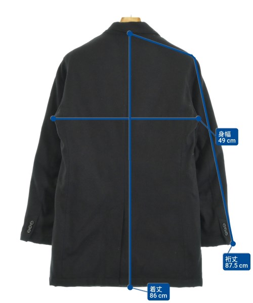 ESTNATION（エストネーション）チェスターコート 黒 サイズ:L メンズ/2200647569016