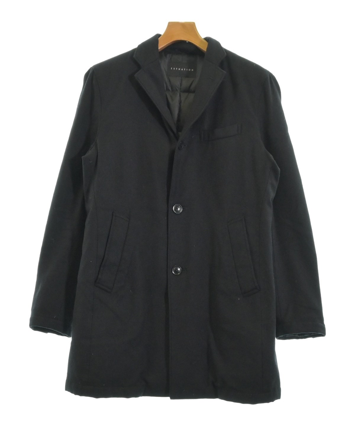 エストネーション　s36 チェスターコート　40 ESTNATION（エストネーション）チェスターコート 黒 サイズ:L メンズ