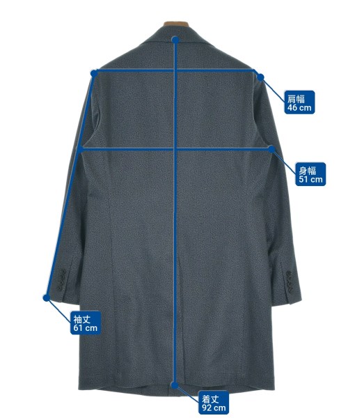 ESTNATION（エストネーション）チェスターコート 紺 サイズ:M メンズ/2200650722026