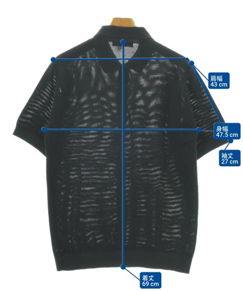 ESTNATION（エストネーション）ポロシャツ 黒 サイズ:L メンズ/2200717603237