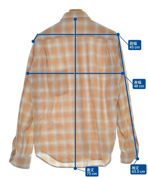 Ron Herman California（ロンハーマンカリフォルニア）カジュアルシャツ オレンジ サイズ:M メンズ/2200630431030