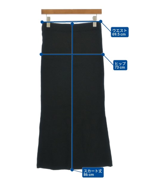 fredy emue（フレディエミュ）ロング・マキシ丈スカート 黒 サイズ:36(S位) レディース/2200632992010
