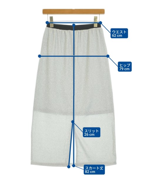 fredy emue（フレディエミュ）ロング・マキシ丈スカート グレー サイズ:36(S位) レディース/2200646961149