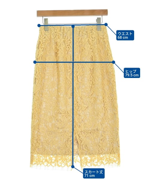 Nolley's Sophi（ノーリーズソフィー）ロング・マキシ丈スカート 黄 サイズ:38(M位) レディース/2200615992068