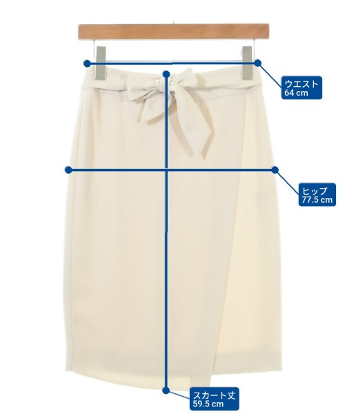 Nolley's Sophi（ノーリーズソフィー）ひざ丈スカート 白 サイズ:34(XS位) レディース/2200632676088