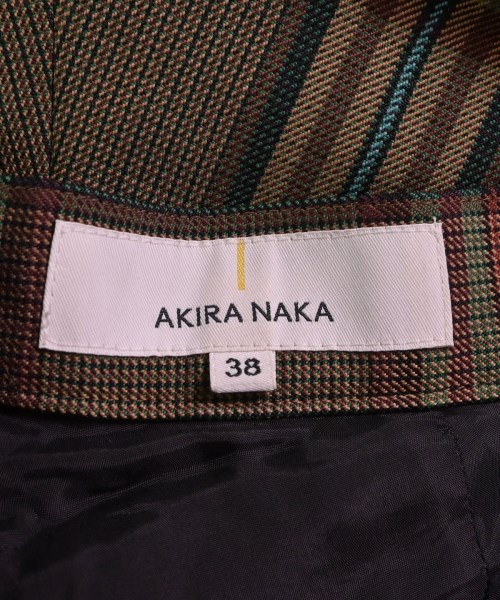 新販売特価 AKIRA NAKA スラックス 38(M位) 茶x緑x黒(チェック) 【古着