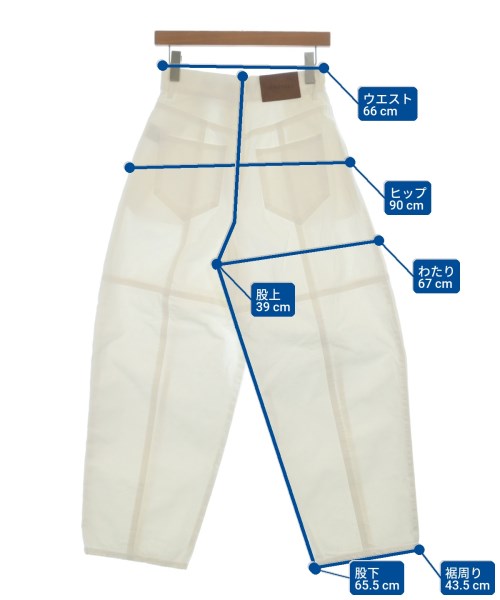 AKIRA NAKA（アキラナカ）デニムパンツ 白 サイズ:1(S位) レディース/2200636788046