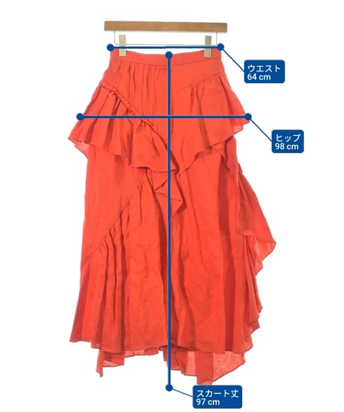 AKIRA NAKA（アキラナカ）ロング・マキシ丈スカート オレンジ サイズ:3(L位) レディース/2200625108015