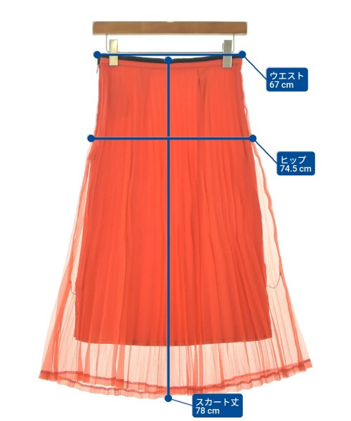 AKIRA NAKA（アキラナカ）ロング・マキシ丈スカート 赤 サイズ:-(M位) レディース/2200633258030