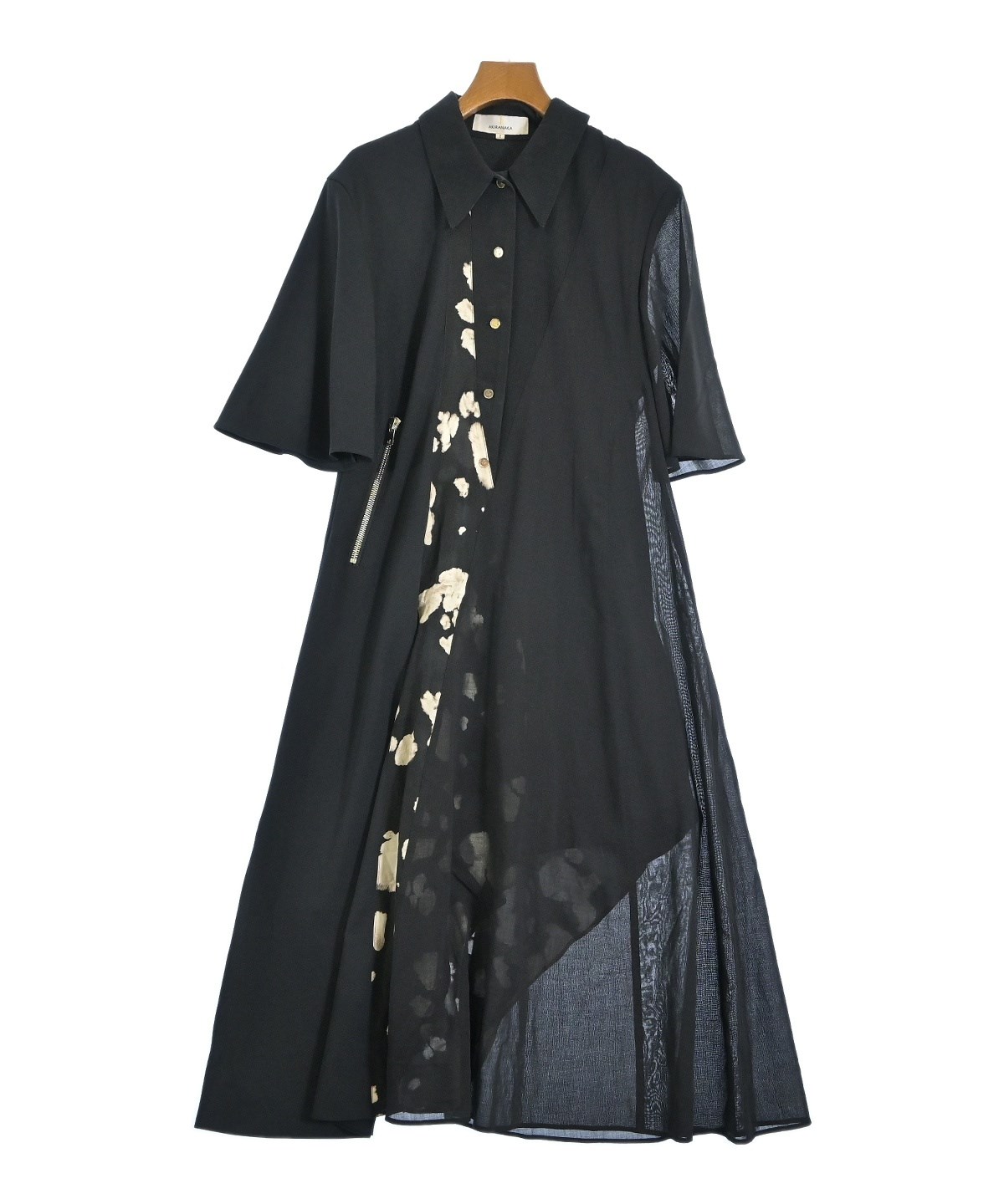 AKIRA NAKA（アキラナカ）シャツワンピース 黒 サイズ:2(M位