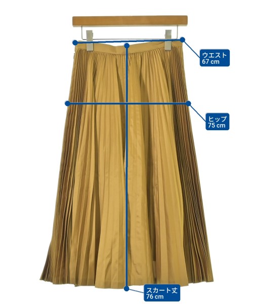 AKIRA NAKA（アキラナカ）ロング・マキシ丈スカート 黄 サイズ:38(M位) レディース/2200673220035