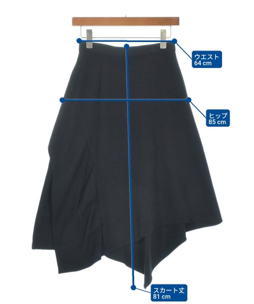 AKIRA NAKA（アキラナカ）ロング・マキシ丈スカート 黒 サイズ:1(S位) レディース/2200678160046