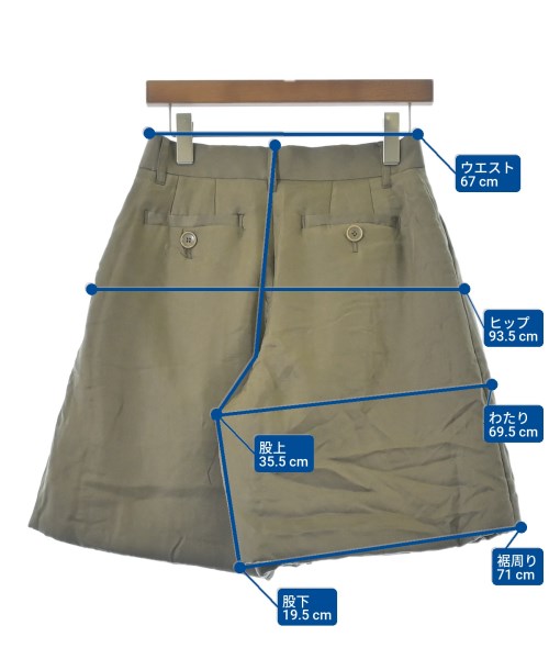 AKIRA NAKA（アキラナカ）ショートパンツ カーキ サイズ:-(M位) レディース/2200646928357