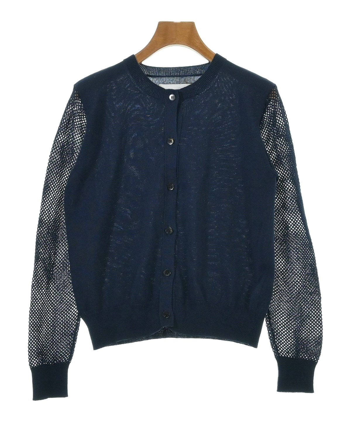 タグ付未使用級 アキラナカ Ullaドルマントップス 38 定価4.6万 ベロア AKIRA NAKA（アキラナカ）カーディガン 紺 サイズ:38(M位) レディース