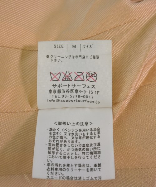 SUPPORT SURFACE（サポートサーフェス）ライダース 茶 サイズ:M レディース/2200731675012