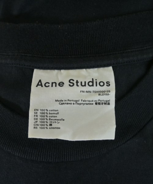 Acne Studios（アクネストゥディオズ）Tシャツ・カットソー 黒 サイズ:XXS メンズ/2200638502060