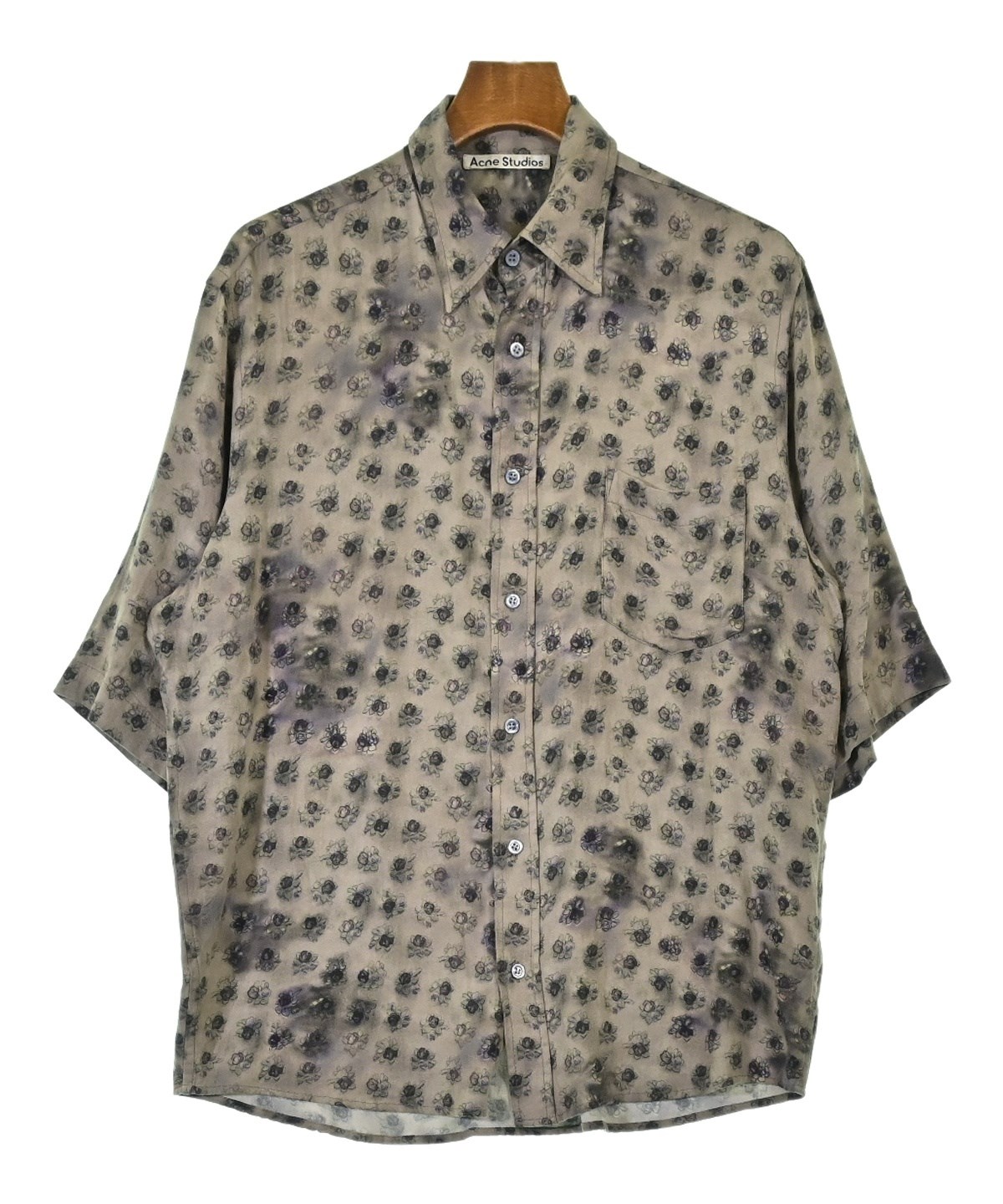 Acne Studios アクネストゥディオズ コットン半袖シャツ 44 正規品 Acne Studios（アクネストゥディオズ）カジュアルシャツ