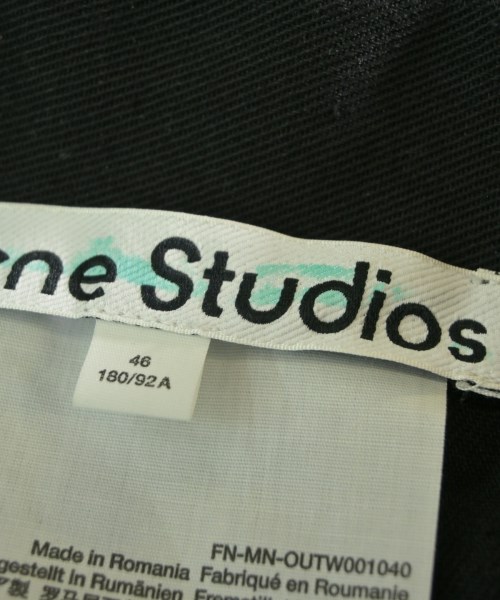 Acne Studios（アクネストゥディオズ）カバーオール 黒 サイズ:46(M位) メンズ/2200623456156