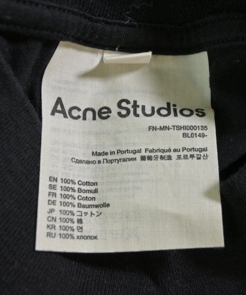 Acne Studios（アクネストゥディオズ）Tシャツ・カットソー 黒 サイズ:S メンズ/2200629455108