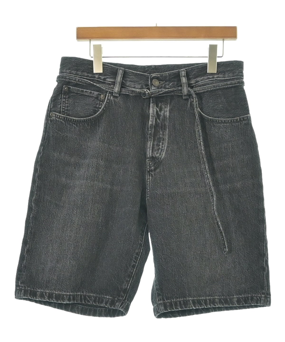 Acne Studios 黒 ワイドショートパンツ Acne Studios（アクネストゥディオズ）ショートパンツ 黒 サイズ:30(M