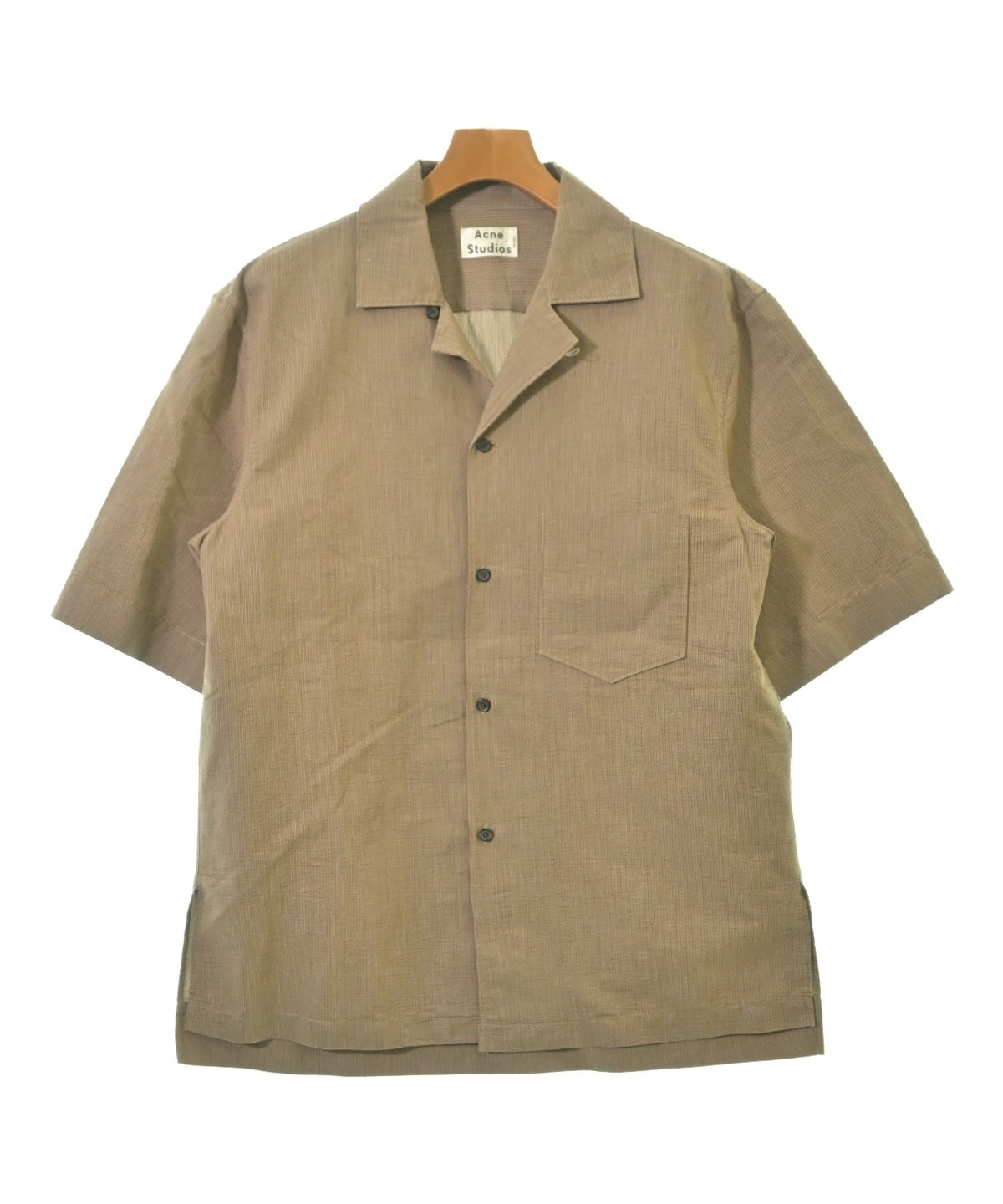 acne studios シャツ 開襟　フラワー　20aw ベージュ　サイズ48 Acne Studios（アクネストゥディオズ）カジュアルシャツ 茶 サイズ:48