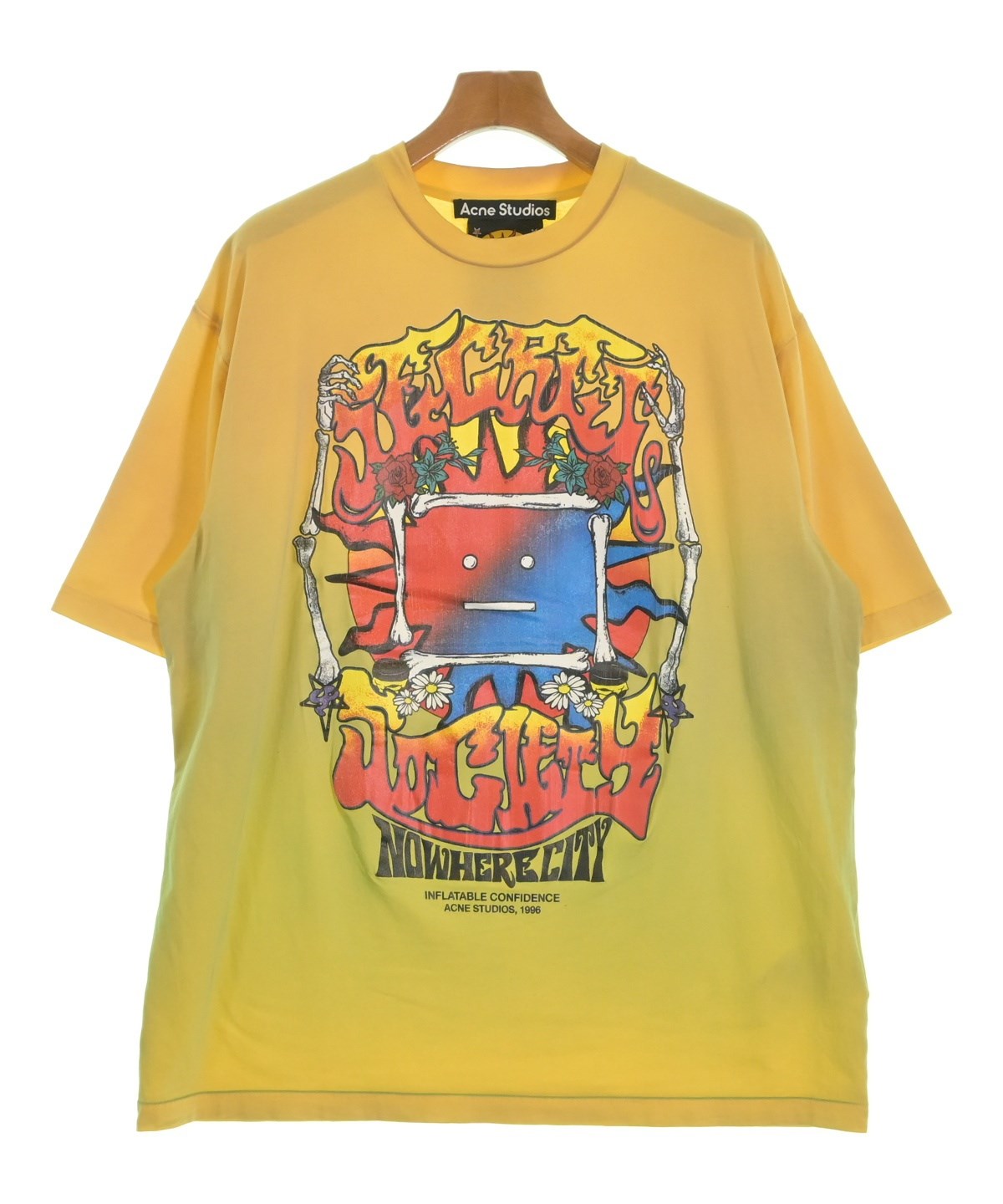 Acne Studios アクネストゥディオズ Tシャツ・カットソー S 黄 【古着】【中古】【送料無料】 中古・古着通販】Acne studios (アクネ ストゥディオズ) LOGO RELAXED