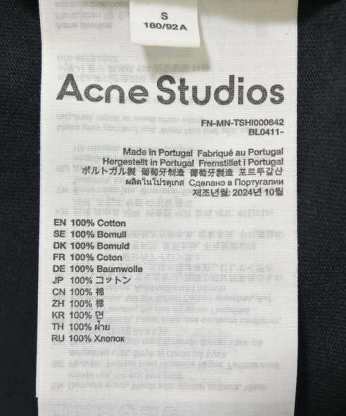 Acne Studios（アクネストゥディオズ）Tシャツ・カットソー 黒 サイズ:S メンズ/2200618195077