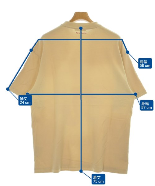 Acne Studios（アクネストゥディオズ）Tシャツ・カットソー ベージュ サイズ:XS メンズ/2200675470094