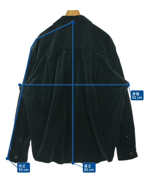 Acne Studios（アクネストゥディオズ）カジュアルシャツ 緑 サイズ:48(L位) メンズ/2200675850018