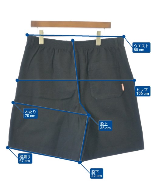 Acne Studios（アクネストゥディオズ）ショートパンツ 黒 サイズ:50(XL位) メンズ/2200693710035