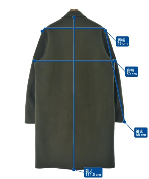 Acne Studios（アクネストゥディオズ）チェスターコート カーキ サイズ:50(XL位) メンズ/2200701147051