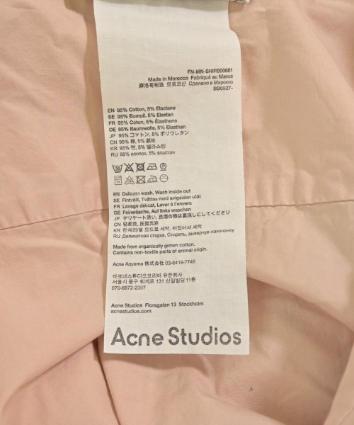 Acne Studios（アクネストゥディオズ）カジュアルシャツ ピンク サイズ:52(XXL位) メンズ/2200701435028