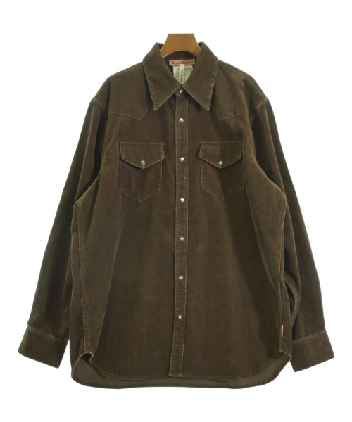 Acne Studios(アクネストゥディオズ)カジュアルシャツ 茶 サイズ:48(L位)/2200702117022