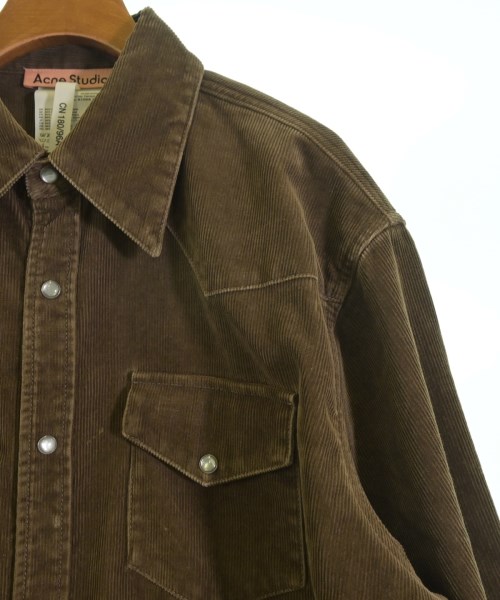 Acne Studios（アクネストゥディオズ）カジュアルシャツ 茶 サイズ:48(L位) メンズ/2200702117022