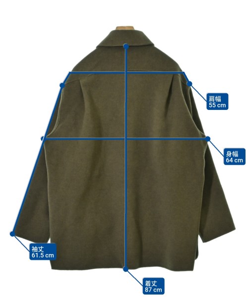 Acne Studios（アクネストゥディオズ）ステンカラーコート カーキ サイズ:46(M位) メンズ/2200646267012