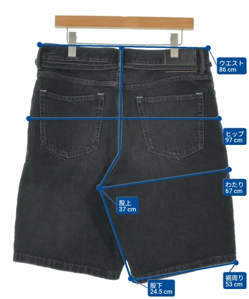 Acne Studios（アクネストゥディオズ）ショートパンツ 黒 サイズ:32(L位) メンズ/2200649900169